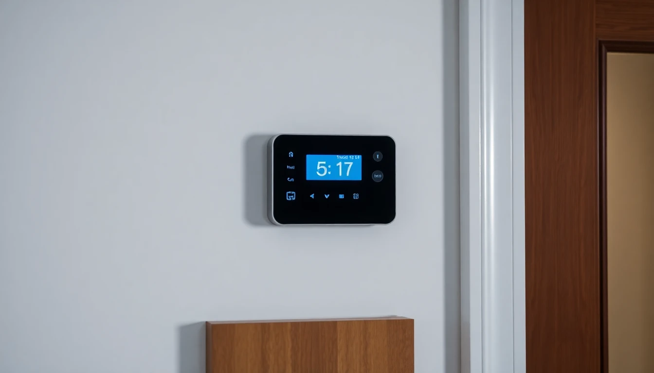 Modern security alarm panel.